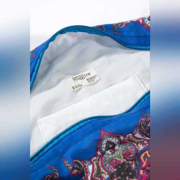 Boho Chic Beach Yoga Hobo Shoulder Bag - Paisley Floral Design - 100% Cotton - Picture 8 of 9